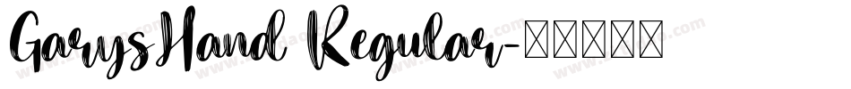 GarysHand Regular字体转换